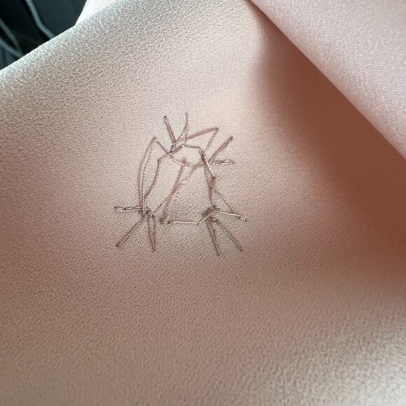 Ann Taylor Bejeweled Blush Pink Satin Shift Dress Wedding Guest Royalty Size 2 - Picture 6 of 16